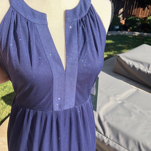 NWT Sparkly Blue Formal or Semi Formal Dress Size 10 - Picture 2 of 10